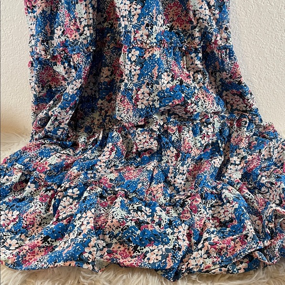 Textile Elizabeth and James Meg Blue Floral Maxi Dress Size XL - Picture 5 of 13